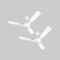 1200 mm FAN ENTICER ES MATT WHITE-CHROME