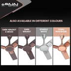 Bajaj Artisan 12S2 1200MM Ceiling Fans for Home | BEE-2 Star Rated Energy Efficient |