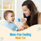 LuvLap Easy Squeezy Food Feeder with Silicone Bottle and Food Grade Spoon for Infant Baby, 90ml, BPA Free