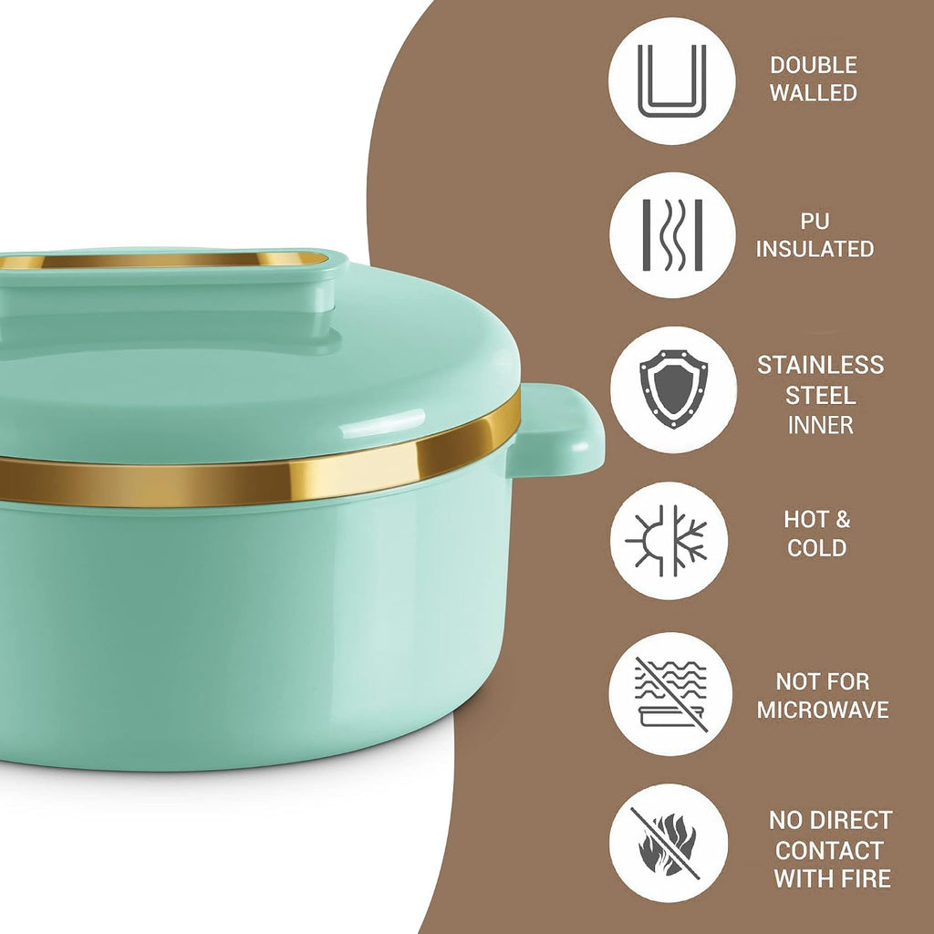 MILTON Curve 1500 Inner Stainless Steel Casserole, 1300 ml, Light Green |