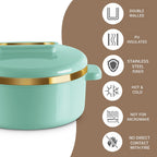 MILTON Curve 1500 Inner Stainless Steel Casserole, 1300 ml, Light Green |