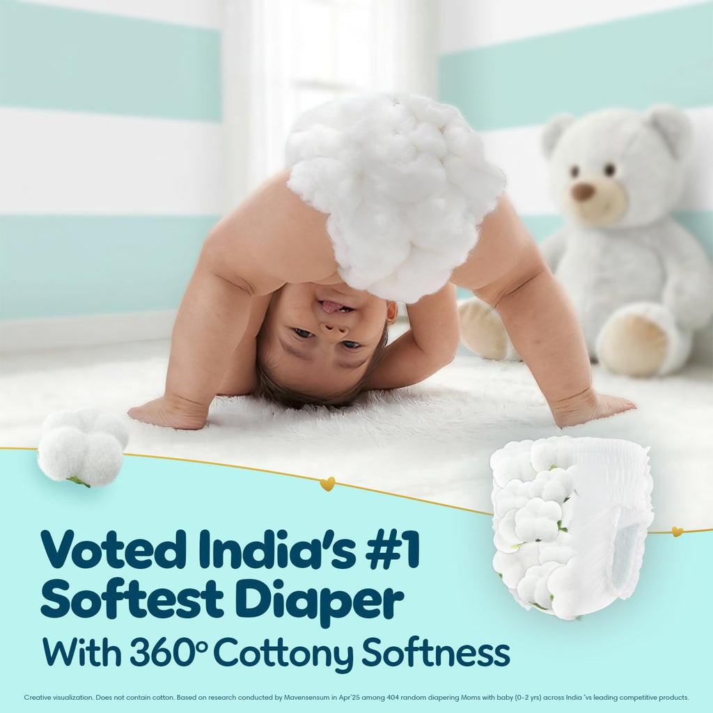 Pampers Premium Care Pant Style Baby Diapers XXL 30 Count | No Marks Design | Voted India’s #1 Softest Diaper | All in 1 diaper with 360 Cottony Softness