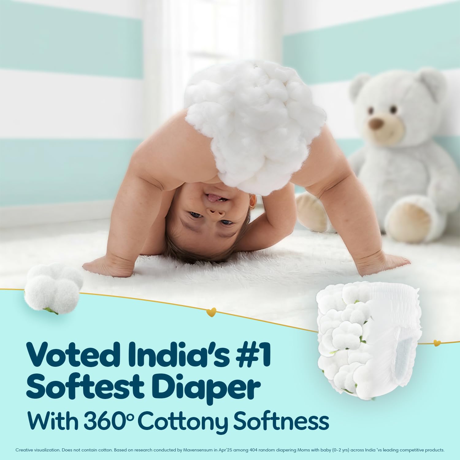 Pampers Premium Care Pant Style Baby Diapers XXL 30 Count | No Marks Design | Voted India’s #1 Softest Diaper | All in 1 diaper with 360 Cottony Softness