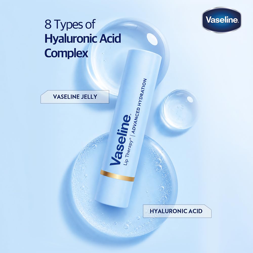 Vaseline Lip Therapy Serum Infused Lip Balm Advanced Hydration with Hyaluronic Acid & Petroleum Jelly | 3g