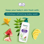 Himalaya Refreshing Baby Wash 200ml | No tears formula |with Watermelon, Neem & Lemon| Keeps baby's skin cool & fresh