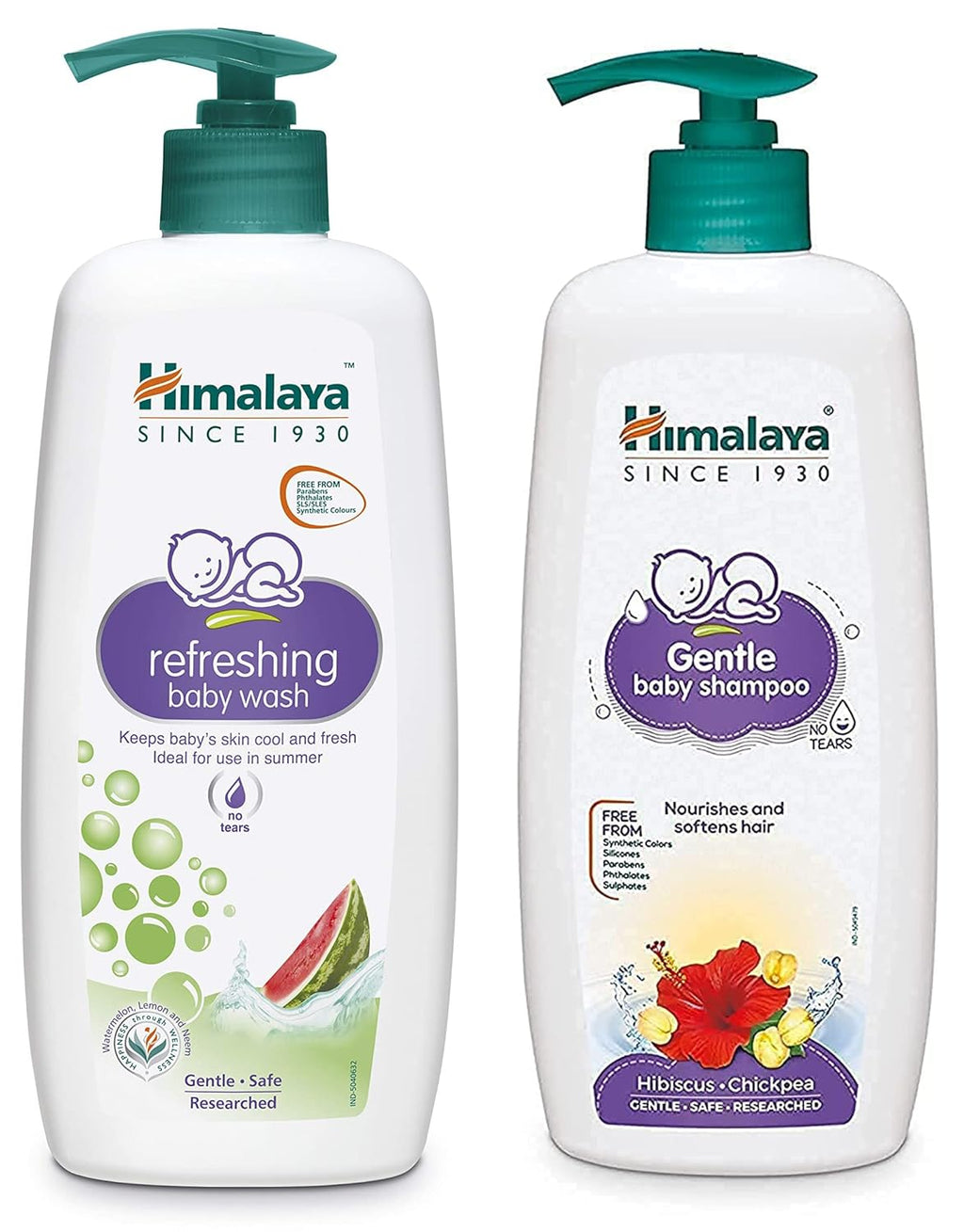 Himalaya Refreshing Baby Wash 400 ml and Himalaya Baby Shampoo (400 ml)