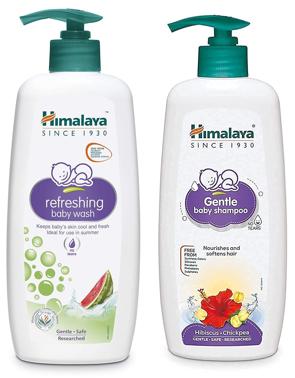 Himalaya Refreshing Baby Wash 400 ml and Himalaya Baby Shampoo (400 ml)