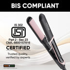 Vega Hair Straightener for Women- 5 Temperature Settings,Ceramic Coated Floating Plates & Quick Heat Up