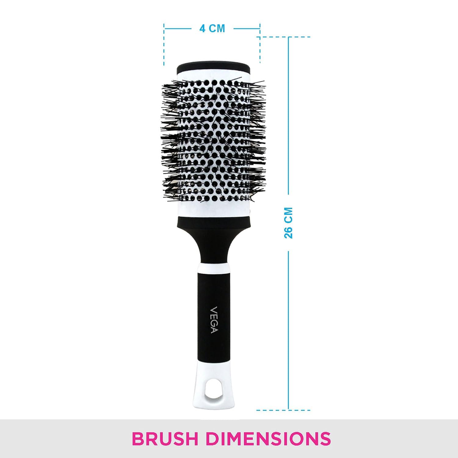 Vega Hot Curl Brush (India's No.1* Hair Brush Brand) For Hair Styling, Drying