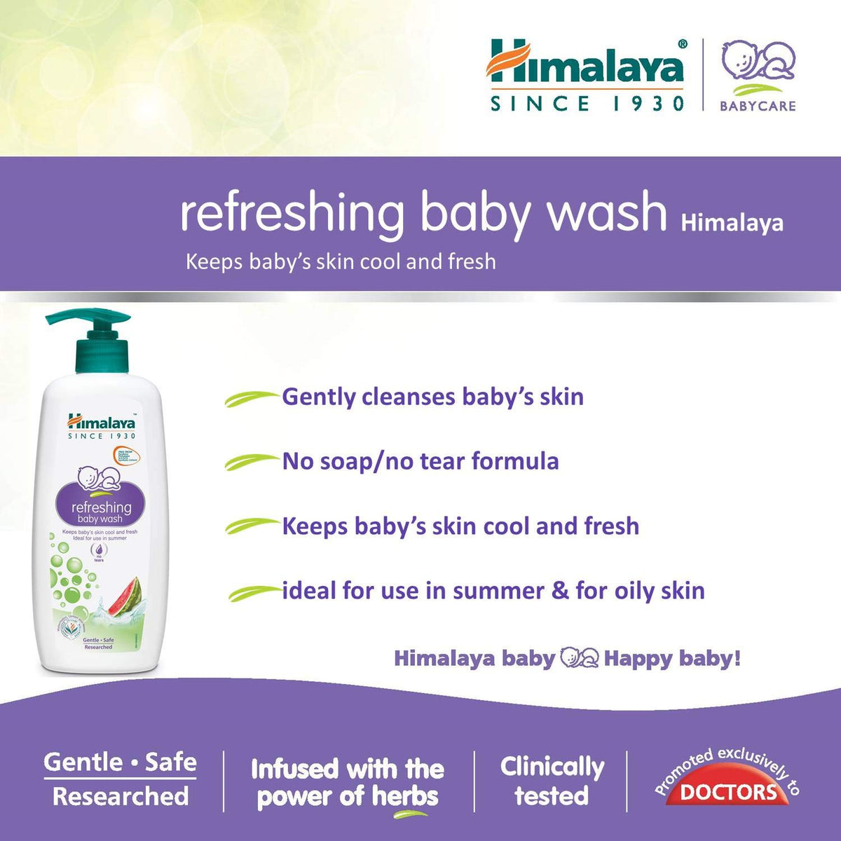 Himalaya Refreshing Baby Wash 400 ml and Himalaya Baby Shampoo (400 ml)