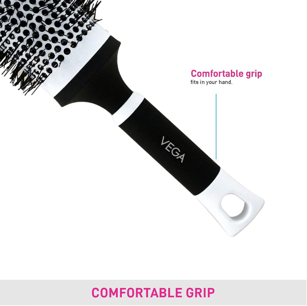 Vega Hot Curl Brush (India's No.1* Hair Brush Brand) For Hair Styling, Drying