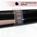VEGA PROFESSIONAL Pro Gold Ceramic Shine Hair Straightener for Professional and Home Hair Straightening | Ceramic Floating Plates, Black (VPMHS-08)