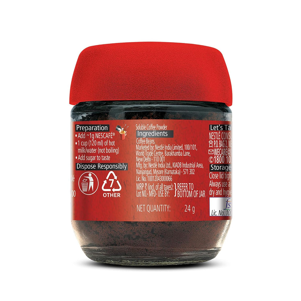 Nescafé Classic Instant Coffee Powder, 24g Jar
