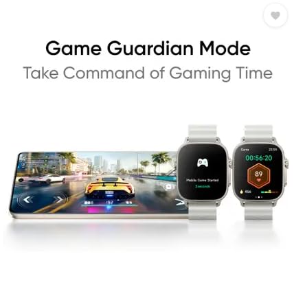 realme Watch 5,1.97" AMOLED,Upto 20 Days Battery,BT Calling,GPS,Compass,IP68 Smartwatch (Titanium Silver Strap, One Size)