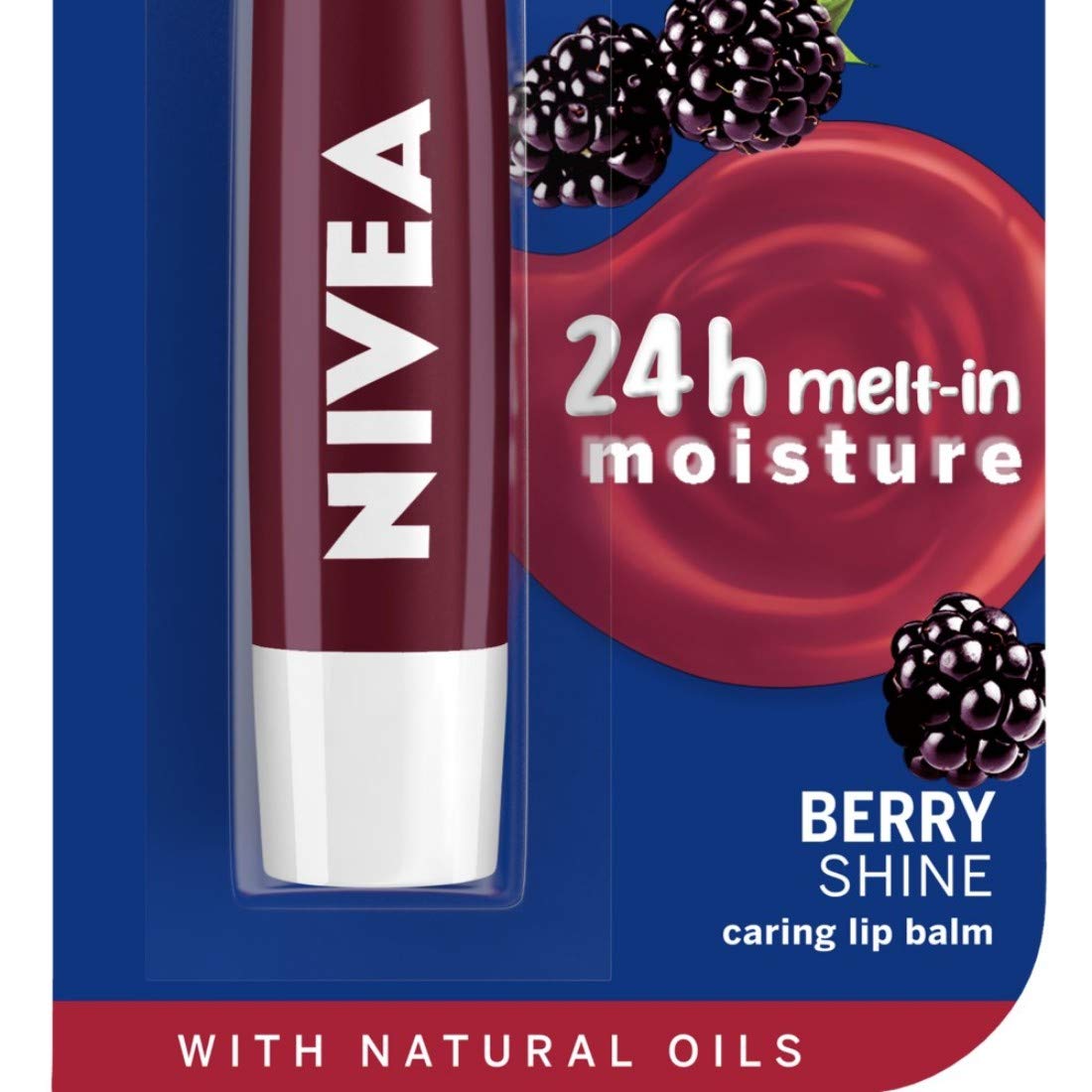 Nivea Lip Balm, Fruity Berry Shine, 4.8g (Pack of 3)