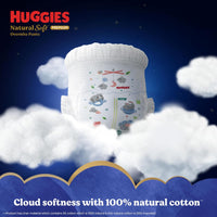 Huggies Natural Soft Overnite Diaper Pants| Premium Pant Style Baby Diapers Medium Size (M Size | 7-12 Kgs), 42 count| Keeps baby dry all night with cloud...