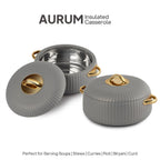 CELLO Aurum Insulated Casserole Hot Pot Box Set of 2 Pcs 1000ml Grey |