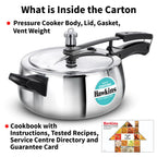 Hawkins Contura 3.5 Litre Triply Stainless Steel Pressure Cooker | Curved Body | Induction & Gas Compatible | Ideal for 4–5 persons | ISI Certified |..