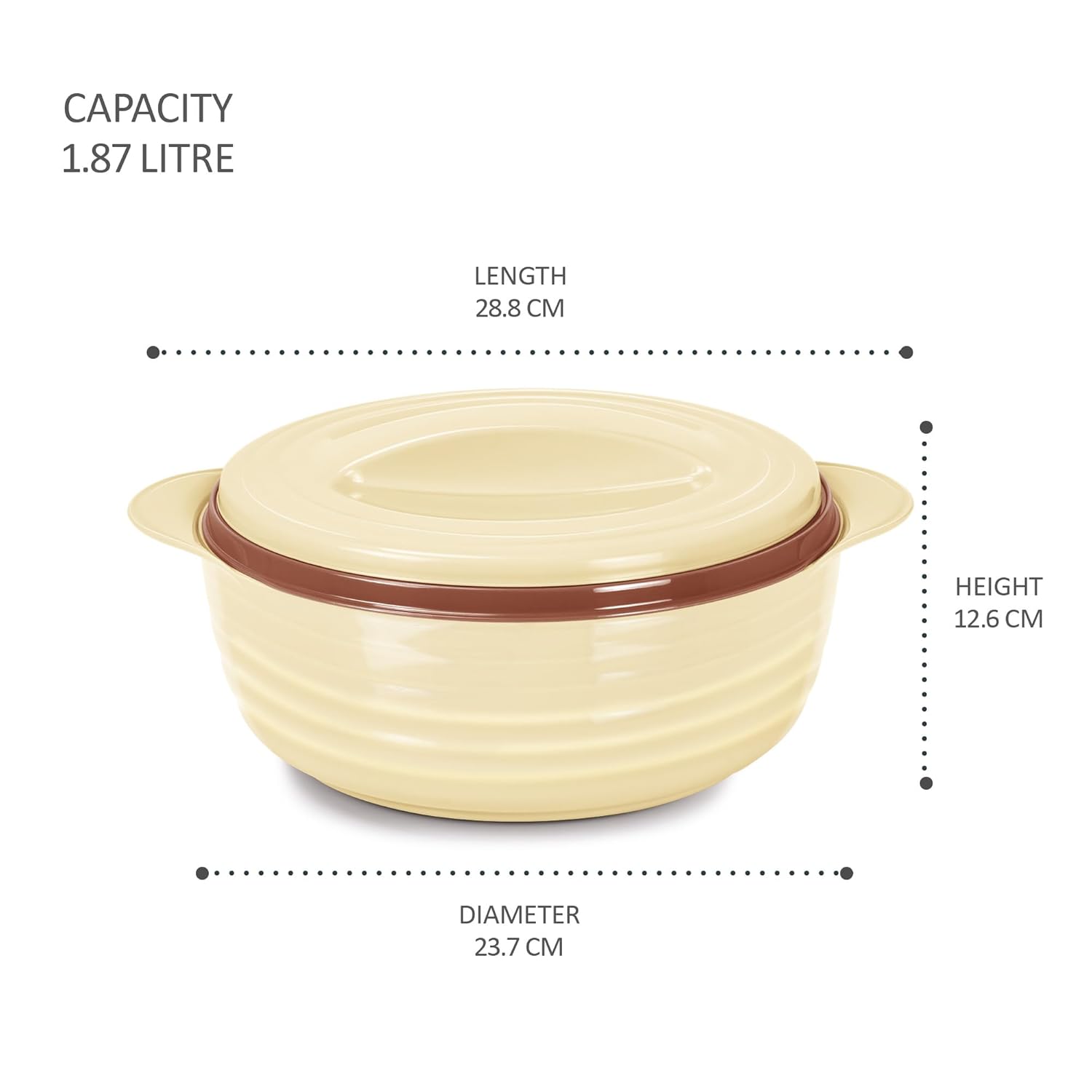 MILTON Aspire 2500 Serving Casserole, Double Walled Inner Stainless Steel
