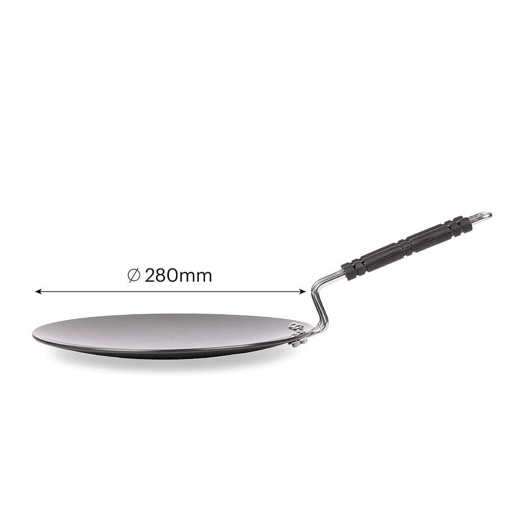Cello Crown Hard Anodised Concave Tawa 280Mm, Red