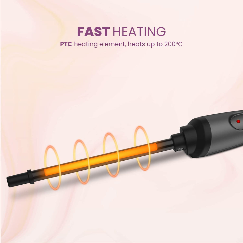 AGARO HSB2107 Hair Straightening Comb, Fast Heating, Ionic Technology, 5 Heat Settings, Black & HC-8001 Chopstick Hair Curler with 10 mm Barrel &...