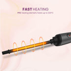 AGARO HSB2107 Hair Straightening Comb, Fast Heating, Ionic Technology, 5 Heat Settings, Black & HC-8001 Chopstick Hair Curler with 10 mm Barrel &...