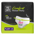 Pee Safe Comfort Period Panties | XL-XXL | 4 Panties | Seamless Fit | Heavy Flow, 360 Degree Leakage Protection, Seamless Fit, 12 Hour Protection, Super...