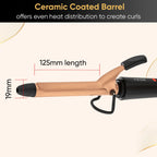 VEGA Ease Curl 19 mm Barrel Hair Curler for Women with Ceramic Coated Plates, Cool Tip