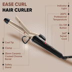 Vega Ease Curl Hair Curler for Women | 25mm Ceramic Barrel | Hair Curling Iron for Soft Curls & Wavy Hair
