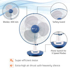 Orient Electric Desk-25 400mm Table Fan (Crystal White)