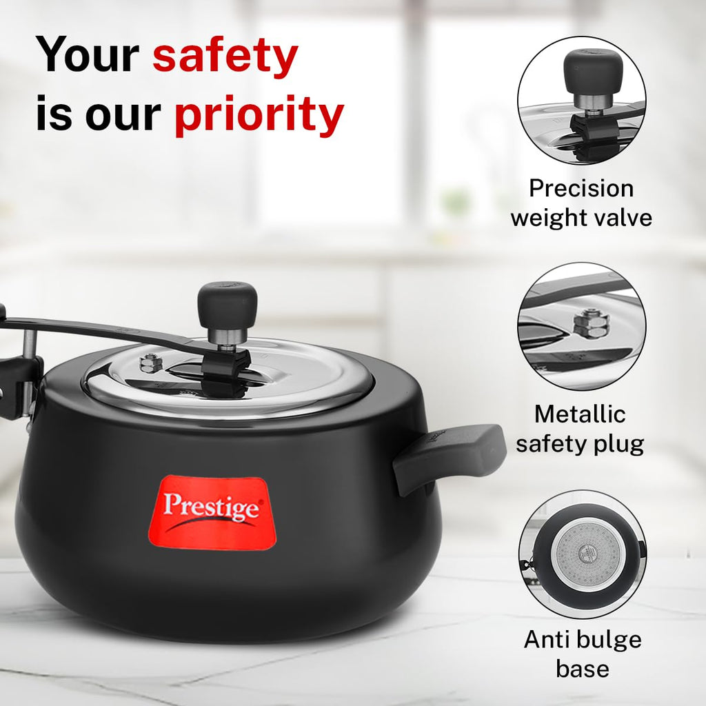 Prestige Nakshatra Cute DUO Svachh Hard Anodised Pressure Cooker, 5.0L