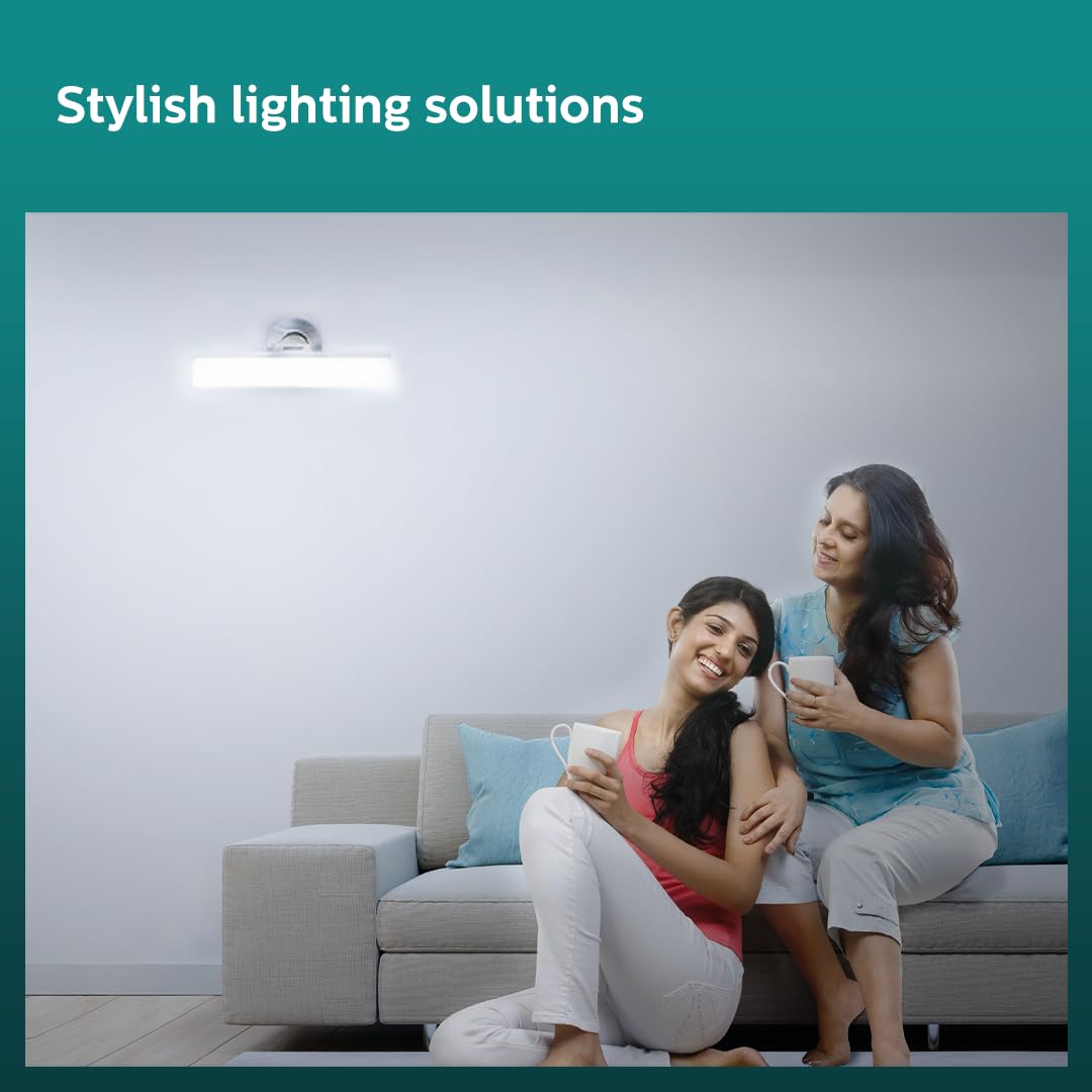 Philips Motion Sensor 12W LED T-Bulb | Motion Sensor Light for Home | Bulb Base : B22, Light Color : Crystal White | Pack of 1