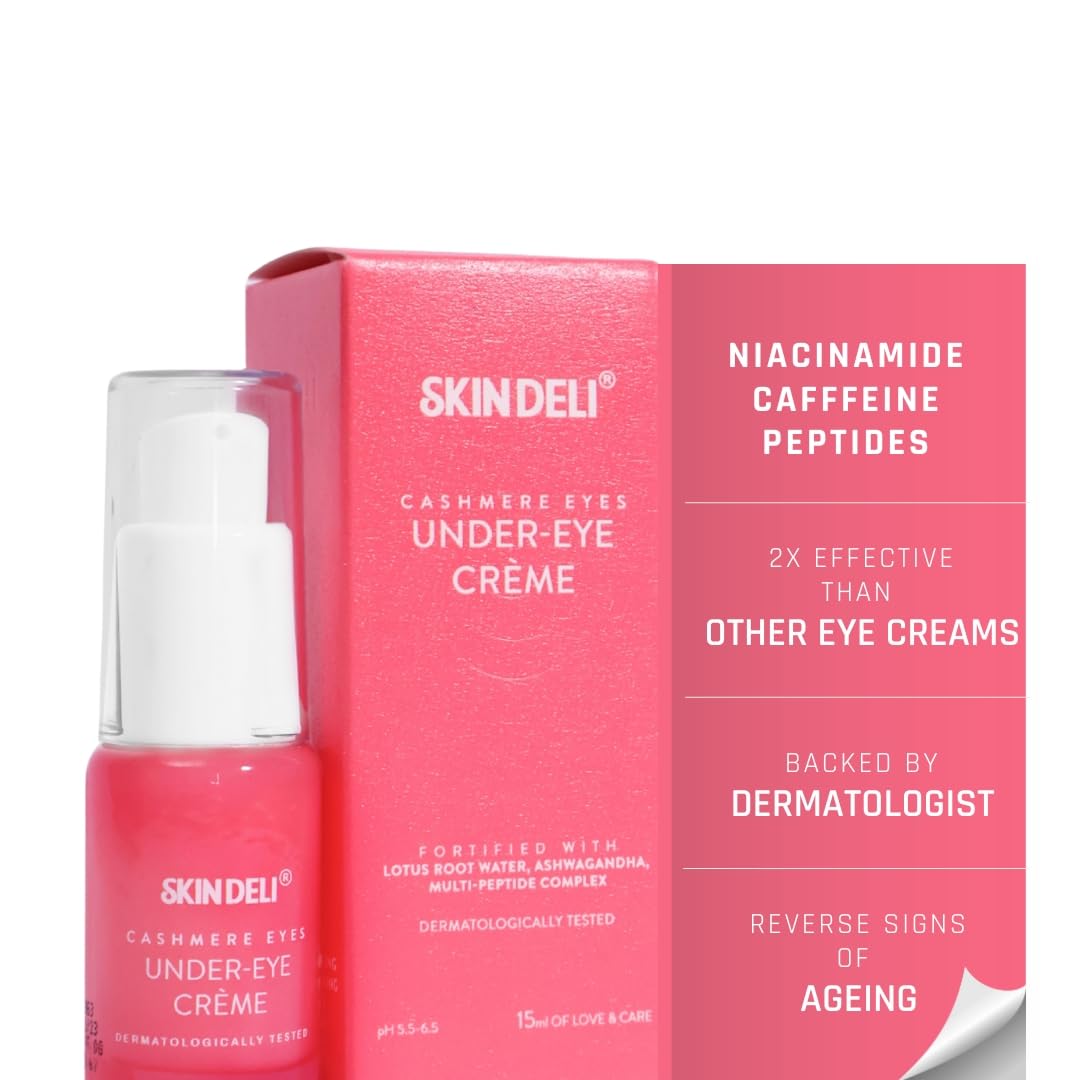 Cashmere Eye Cream for Extreme Dark Circles, 15 g | Reduces Dark Circles and Puffiness around Eyes and Brightens Under Eye Area