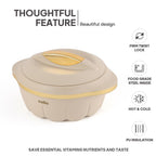CELLO Stylus Insulated Casserole Hot Pot Box Set of 3 Pcs, Beige (500ml, 1000ml, 1500ml) |