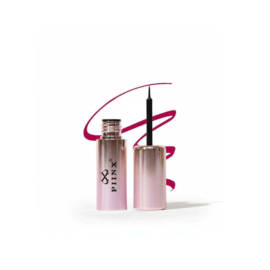 PIINX Liquid Eyeliner 3.5 ml – Waterproof, Smudge-Proof, Long-Lasting, Quick-Dry Precision Tip (Cherry)