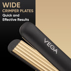 VEGA Classic Hair Crimper with Quick Heat Up & Ceramic Coated Plates, Power Indicator Light