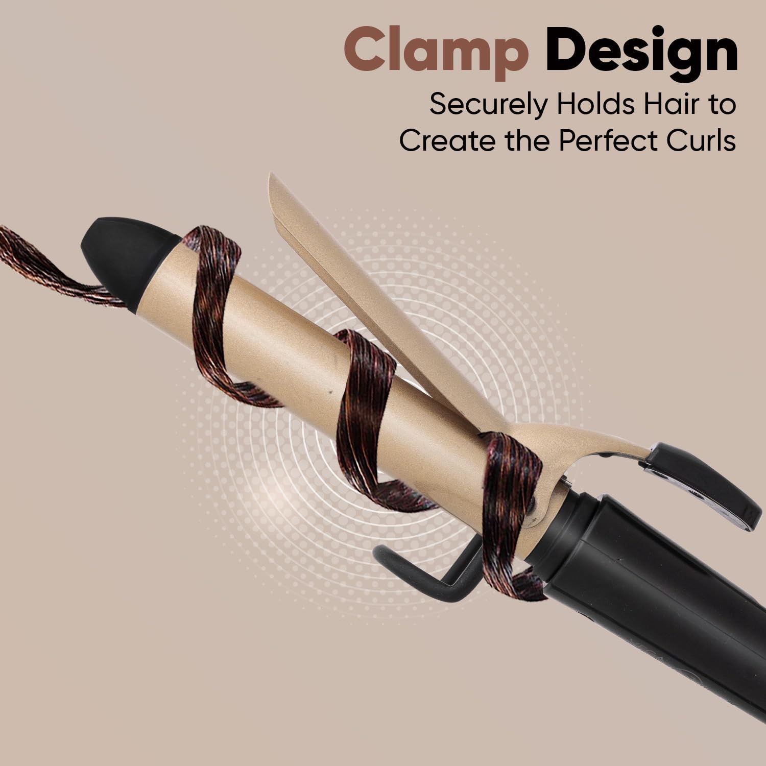 Vega Ease Curl Hair Curler for Women | 25mm Ceramic Barrel | Hair Curling Iron for Soft Curls & Wavy Hair