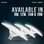 Havells T Shape Led NU Bulb 15W B22 Base|14% Wider Light Spread|100 Lumens Per Watt|Inbuilt 4.0Kv Surge Protection| 320 Degree Rotation For Multiple Applications (6500K,Cool Day Light) - Pack Of 6