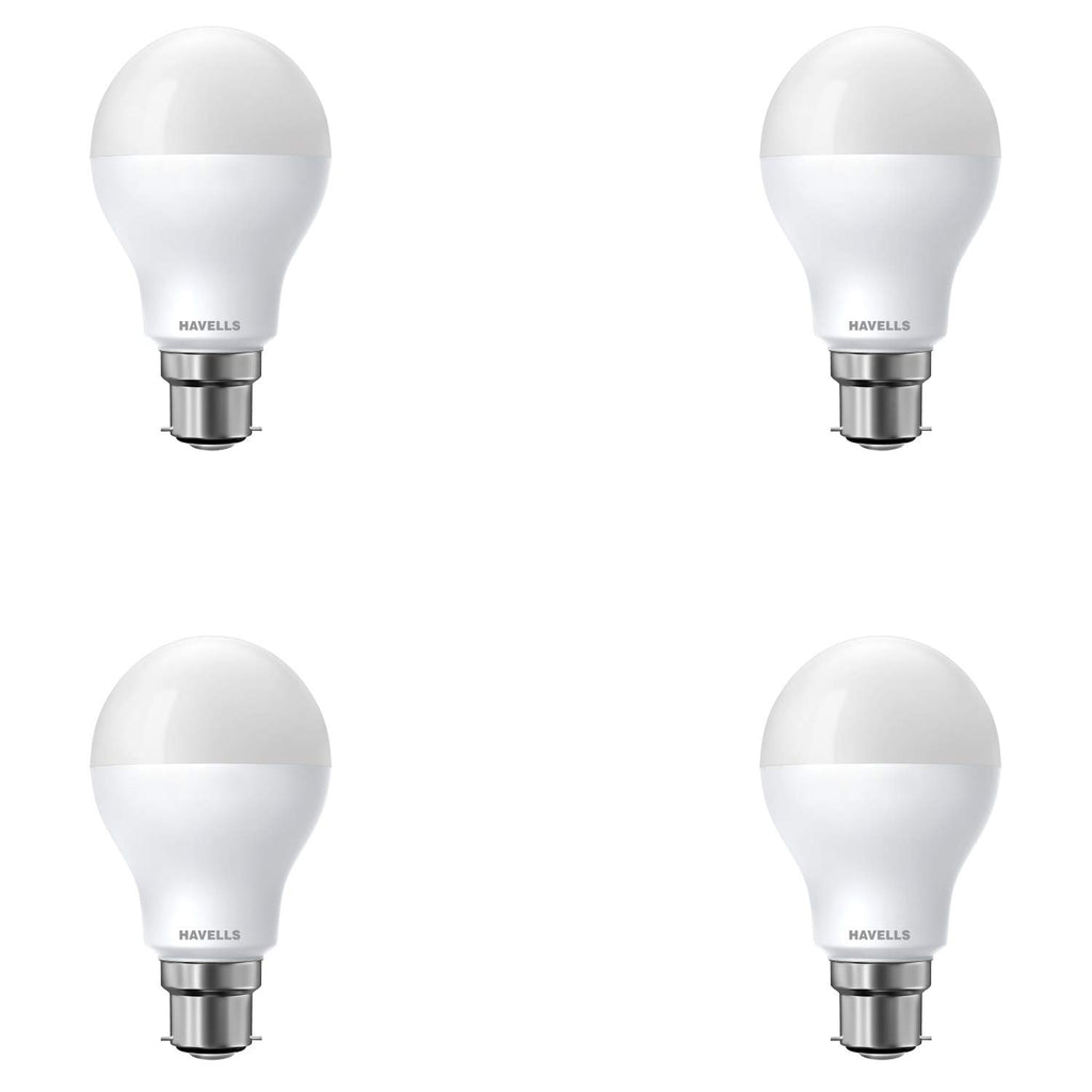 Havells 9W B22D LED Cool Day Light Lamp (White) - Pack of 4