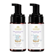 AreoVeda Baby Head-To-Toe Foam Wash With Self-Foaming Pump (100ml*2) I Tear-Free Baby Wash I 24 Hrs Hydration I pH 5.5 With PENTAVITIN® & Aloe Vera I Safe from Day 1 I Lab Tested, Ecocert Certified, EWG Verified