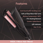 VEGA I-Wave Hair Waver, VHWR-01 & VEGA 3 in 1 Hair Styler, Straightener, Curler