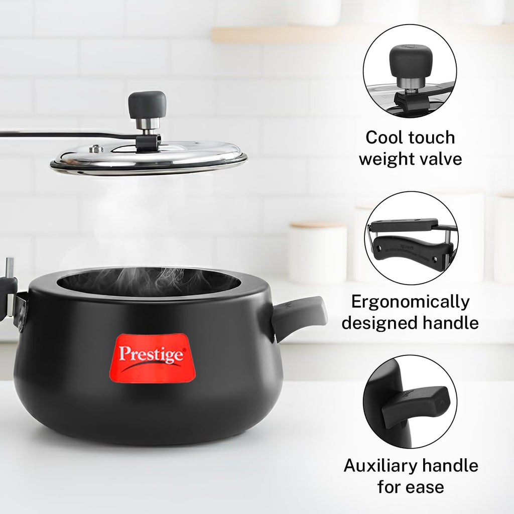 Prestige Nakshatra Cute DUO Svachh Hard Anodised Pressure Cooker, 5.0L