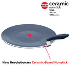 Hawkins Ceramic Nonstick Tava, 26 cm Diameter, Induction Paratha Tawa, Granite Griddle (ICT26)