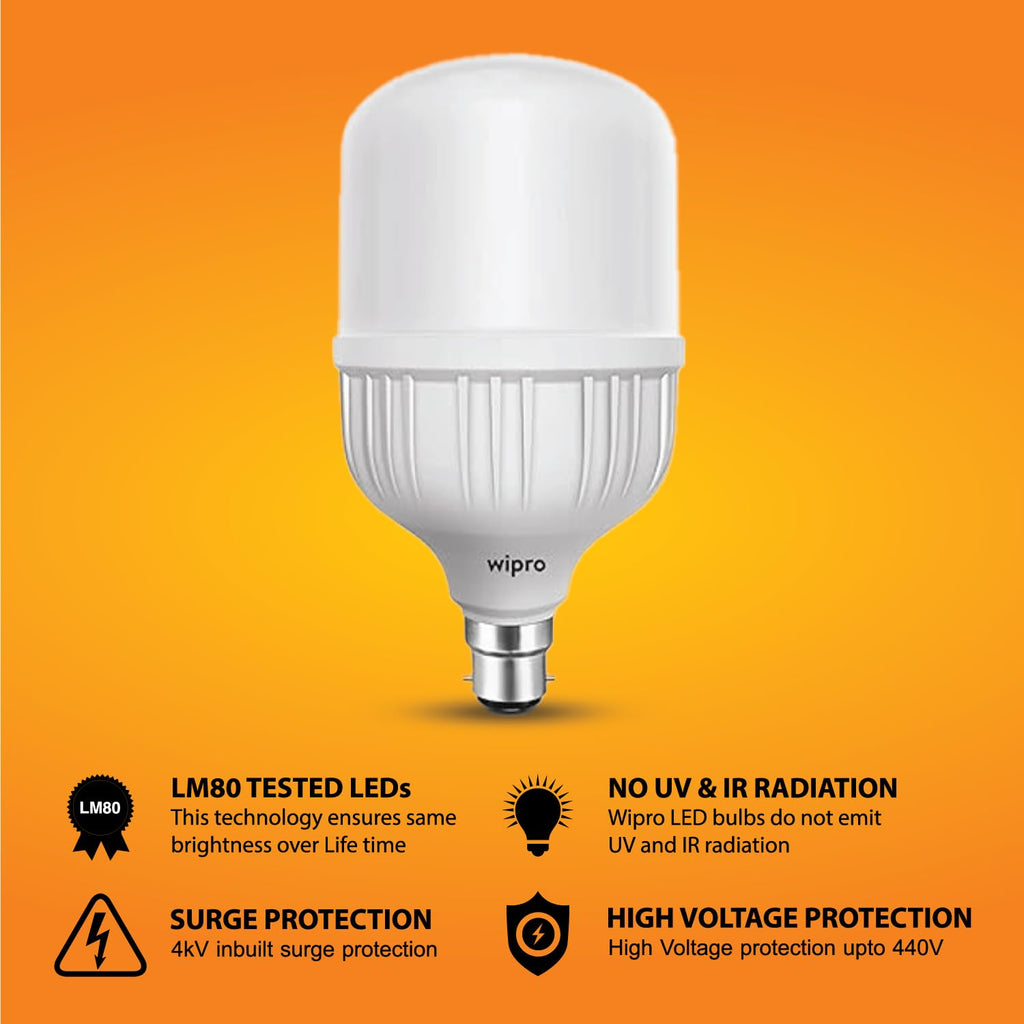 wipro Garnet 50w LED High Wattage Bulb pack of 4 (coolwhite)