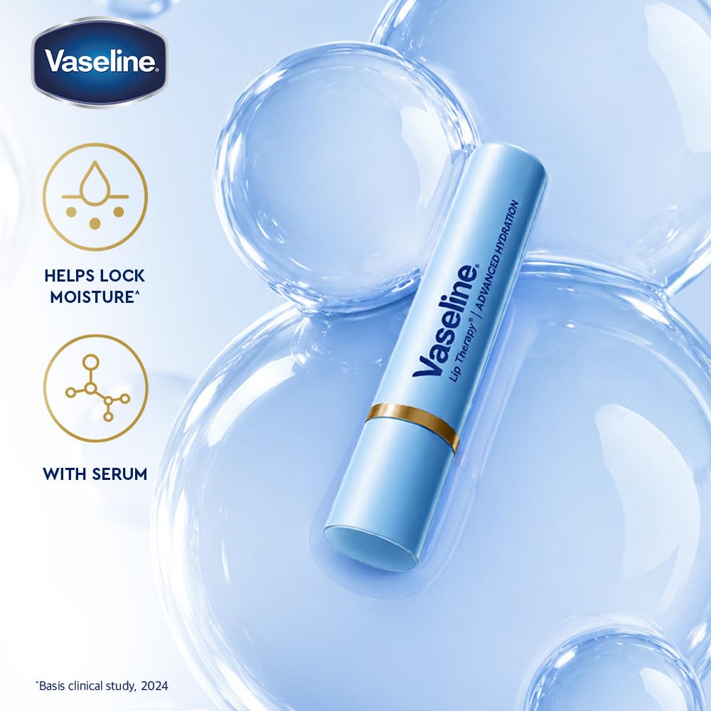 Vaseline Lip Therapy Serum Infused Lip Balm Advanced Hydration with Hyaluronic Acid & Petroleum Jelly | 3g