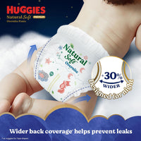 Huggies Natural Soft Overnite Diaper Pants| Premium Pant Style Baby Diapers Medium Size (M Size | 7-12 Kgs), 42 count| Keeps baby dry all night with cloud...
