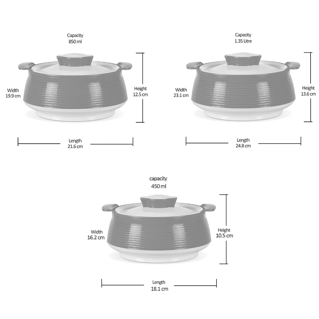 MILTON Venice 2000 Double Walled Inner Stainless Steel Serving Casserole 1850 ml