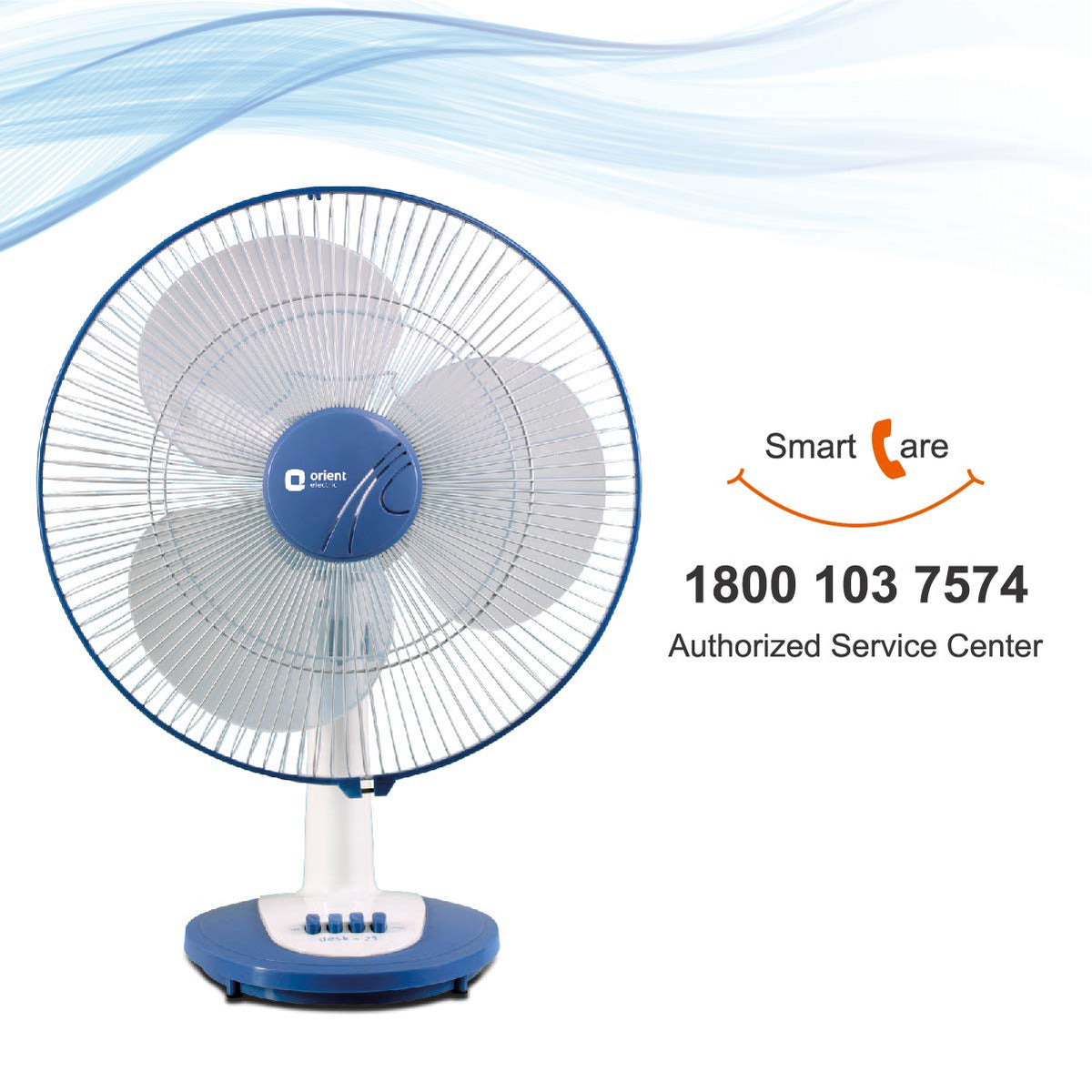 Orient Electric Desk-25 400mm Table Fan (Crystal White)