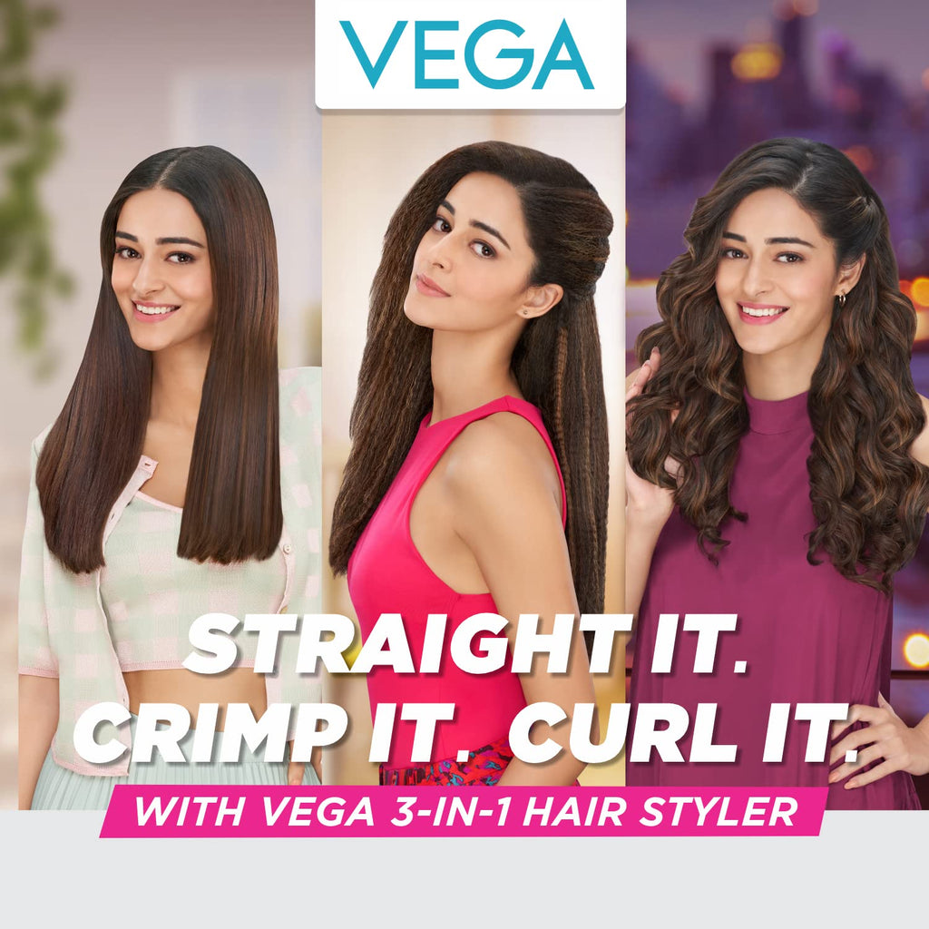 VEGA I-Wave Hair Waver, VHWR-01 & VEGA 3 in 1 Hair Styler, Straightener, Curler