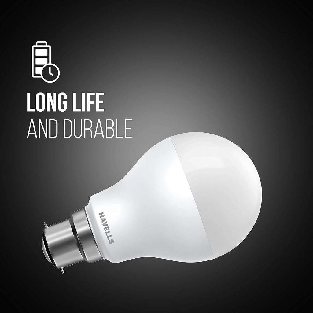 Havells 9W B22D LED Cool Day Light Lamp (White) - Pack of 4
